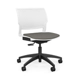 Orbix Task Chair Upholstered Seat Light Task Chair SitOnIt Plastic Color Arctic Fabric Color Caraway 