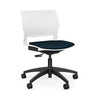Orbix Task Chair Upholstered Seat Light Task Chair SitOnIt Plastic Color Arctic Fabric Color Navy 