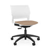 Orbix Task Chair Upholstered Seat Light Task Chair SitOnIt Plastic Color Arctic Fabric Color Nutmeg 