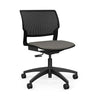 Orbix Task Chair Upholstered Seat Light Task Chair SitOnIt Plastic Color Black Fabric Color Caraway 