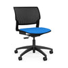 Orbix Task Chair Upholstered Seat Light Task Chair SitOnIt Plastic Color Black Fabric Color Electric Blue 