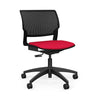 Orbix Task Chair Upholstered Seat Light Task Chair SitOnIt Plastic Color Black Fabric Color Fire 