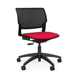 Orbix Task Chair Upholstered Seat Light Task Chair SitOnIt Plastic Color Black Fabric Color Fire 