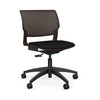 Orbix Task Chair Upholstered Seat Light Task Chair SitOnIt Plastic Color Chocolate Fabric Color Peppercorn 