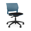 Orbix Task Chair Upholstered Seat Light Task Chair SitOnIt Plastic Color Lagoon Fabric Color Peppercorn 