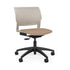 Orbix Task Chair Upholstered Seat Light Task Chair SitOnIt Plastic Color Latte Fabric Color Nutmeg 
