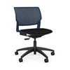 Orbix Task Chair Upholstered Seat Light Task Chair SitOnIt Plastic Color Navy Fabric Color Peppercorn 