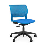 Orbix Task Chair Upholstered Seat Light Task Chair SitOnIt Plastic Color Pacific Fabric Color Electric Blue 