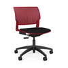 Orbix Task Chair Upholstered Seat Light Task Chair SitOnIt Plastic Color Red Fabric Color Peppercorn 