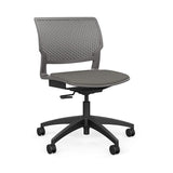 Orbix Task Chair Upholstered Seat Light Task Chair SitOnIt Plastic Color Slate Fabric Color Caraway 