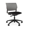 Orbix Task Chair Upholstered Seat Light Task Chair SitOnIt Plastic Color Slate Fabric Color Peppercorn 