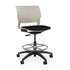 Orbix Task Stool Upholstered Seat Stools SitOnIt Plastic Color Latte Fabric Color Peppercorn 