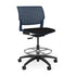 Orbix Task Stool Upholstered Seat Stools SitOnIt Plastic Color Navy Fabric Color Peppercorn 