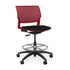 Orbix Task Stool Upholstered Seat Stools SitOnIt Plastic Color Red Fabric Color Peppercorn 