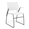 Orbix Wire Rod Chair Plastic Shell Guest Chair, Cafe Chair, Stack Chair SitOnIt Fixed Arm Frame Color Black Plastic Color Arctic