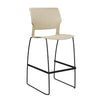 Orbix Wire Rod Stool Plastic Shell Stools SitOnIt Frame Color Black Plastic Color Bisque 