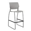 Orbix Wire Rod Stool Plastic Shell Stools SitOnIt Frame Color Black Plastic Color Sterling 