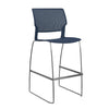 Orbix Wire Rod Stool Plastic Shell Stools SitOnIt Frame Color Chrome Plastic Color Navy 