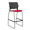 Orbix Wire Rod Stool Upholstered Seat Stools SitOnIt Frame Color Black Plastic Color Black Fabric Color Fire