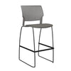 Orbix Wire Rod Stool Upholstered Seat Stools SitOnIt Frame Color Black Plastic Color Slate Fabric Color Caraway