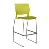 Orbix Wire Rod Stool Upholstered Seat Stools SitOnIt Frame Color Chrome Plastic Color Apple Fabric Color Apple