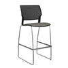 Orbix Wire Rod Stool Upholstered Seat Stools SitOnIt Frame Color Chrome Plastic Color Black Fabric Color Caraway