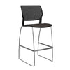 Orbix Wire Rod Stool Upholstered Seat Stools SitOnIt Frame Color Chrome Plastic Color Black Fabric Color Chai