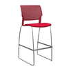 Orbix Wire Rod Stool Upholstered Seat Stools SitOnIt Frame Color Chrome Plastic Color Red Fabric Color Fire