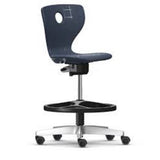 PantoMove Lupo Height Adjustable Chair Classroom Chairs VS America Adjustable from 19 1/4” – 27 1/8” with foot-ring Black Grey Soft (Hard Surfaces)
