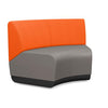 Pasea 120 Degree Inner Seat Lounge Seating, Modular Lounge Seating SitOnIt Fabric Color Fog Fabric Color Tangerine 