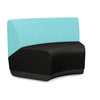 Pasea 120 Degree Inner Seat Lounge Seating, Modular Lounge Seating SitOnIt Fabric Color Onyx Fabric Color Aqua 