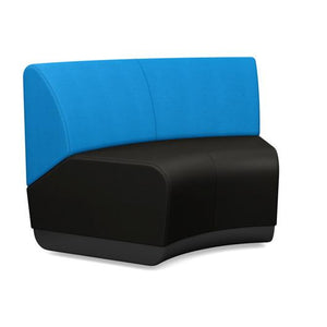 Pasea 120 Degree Inner Seat Lounge Seating, Modular Lounge Seating SitOnIt Fabric Color Onyx Fabric Color Electric Blue 