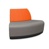 Pasea 120 Degree Outer Seat Lounge Seating, Modular Lounge Seating SitOnIt Fabric Color Fog Fabric Color Tangerine 