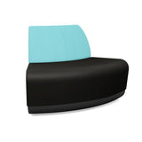 Pasea 120 Degree Outer Seat Lounge Seating, Modular Lounge Seating SitOnIt Fabric Color Onyx Fabric Color Aqua 