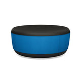 Pasea Large Round Ottoman Ottoman SitOnIt Fabric Color Onyx Fabric Color Electric Blue 