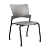Relay Four Leg Chair Guest Chair, Cafe Chair, Stack Chair, Classroom Chairs SitOnIt Sterling Plastic Black Frame Armless