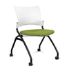 Relay Nester Chair - Black Frame, Fabric Seat Nesting Chairs SitOnIt Arctic Plastic Fabric Color Apple Armless