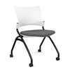 Relay Nester Chair - Black Frame, Fabric Seat Nesting Chairs SitOnIt Arctic Plastic Fabric Color Milestone Armless