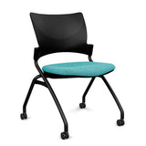 Relay Nester Chair - Black Frame, Fabric Seat Nesting Chairs SitOnIt Black Plastic Fabric Color Mainstream Armless