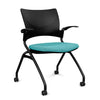 Relay Nester Chair - Black Frame, Fabric Seat Nesting Chairs SitOnIt Black Plastic Fabric Color Mainstream Fixed Arms