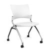Relay Nester Chair Nesting Chairs SitOnIt Arctic Plastic Silver Frame Armless