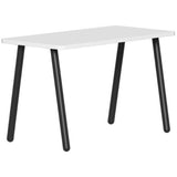 Reya Angled Leg Desk | Black Base Accent | Home Office Edition Home Office SitOnIt Table Size 20 D x 40 W Laminate Color White Metal