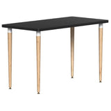 Reya Straight Leg Desk | White Base Accent | SitOnIt Home Office SitOnIt Table Size 20 D x 40 W Laminate Color Black Tapered Bamboo