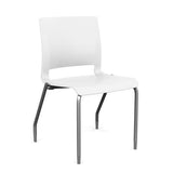 Rio 4 Leg Guest Chair Guest Chair, Stack Chair SitOnIt Arctic Plastic No Arms Silver Frame