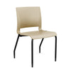 Rio 4 Leg Guest Chair Guest Chair, Stack Chair SitOnIt Bisque Plastic No Arms Black Frame