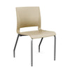 Rio 4 Leg Guest Chair Guest Chair, Stack Chair SitOnIt Bisque Plastic No Arms Silver Frame