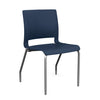Rio 4 Leg Guest Chair Guest Chair, Stack Chair SitOnIt Navy Plastic No Arms Silver Frame