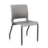 Rio 4 Leg Guest Chair Guest Chair, Stack Chair SitOnIt Sterling Plastic No Arms Black Frame