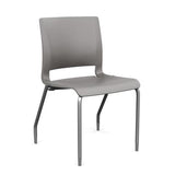 Rio 4 Leg Guest Chair Guest Chair, Stack Chair SitOnIt Sterling Plastic No Arms Silver Frame