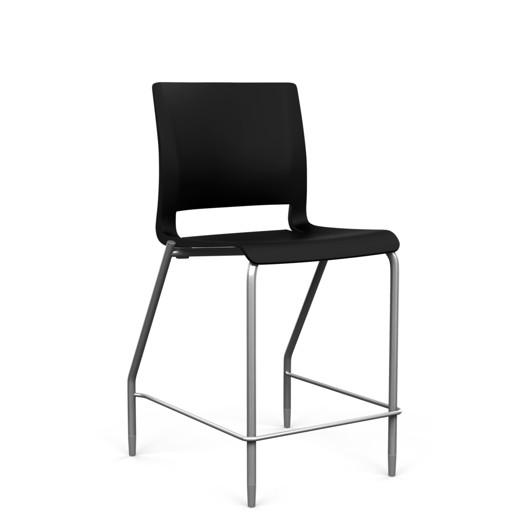 Rio 4 Leg Stool Stools SitOnIt Black Plastic 24
